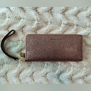 LIMITED EDITION Sparkle Pink butterfly Michael Kors Wallet